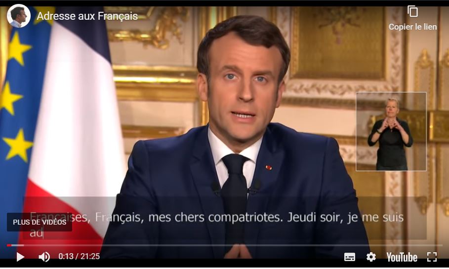 Allocution Emmanuel Macron 16 mars