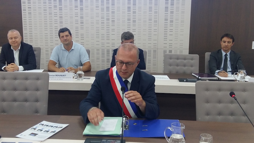 Damien Meslot a été réélu maire de Belfort lors du conseil municipal du 3 juillet 2020.