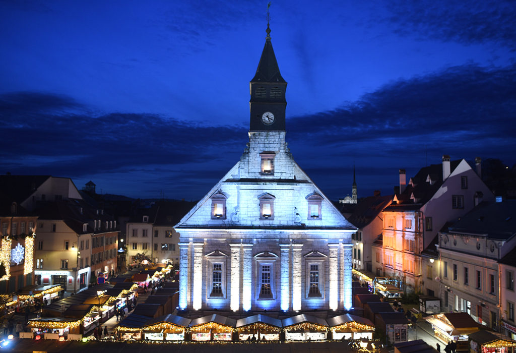 TEMPLE ET MARCHE DE NOËL - PLACE SAINT MARTIN - MONTBELIARD - MARDI 26 NOVEMBRE 2019