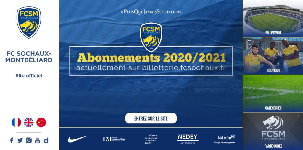 Après le site internet, la billetterie est ouverte au FC Sochaux.