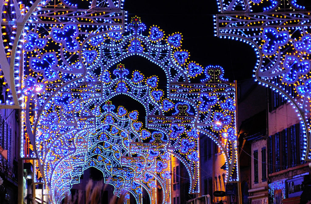 Lumières de Noël à Montbéliard.