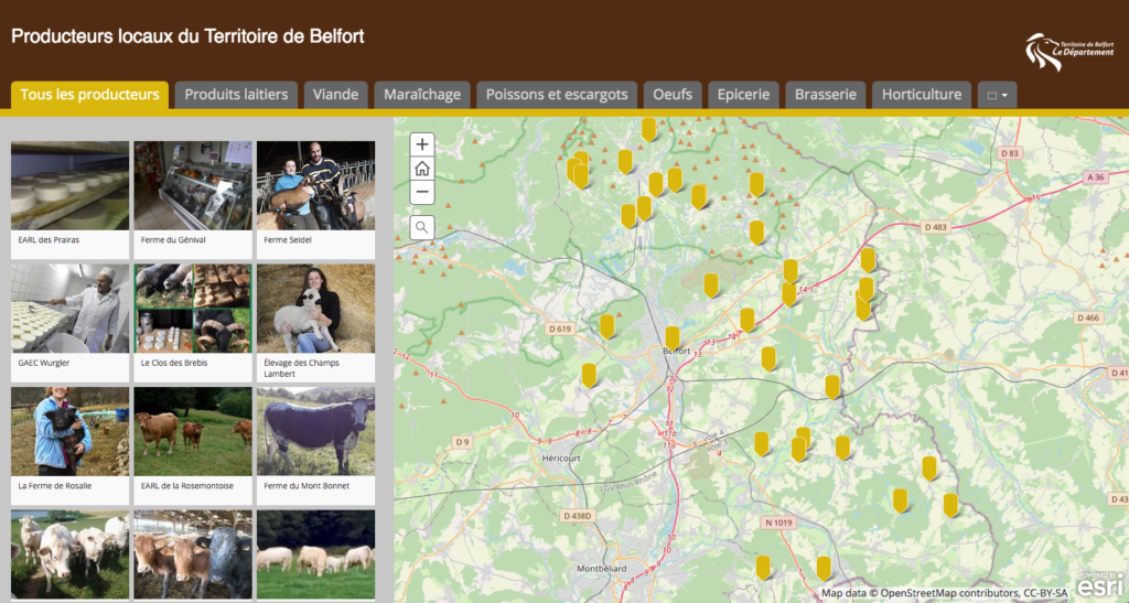 Le conseil départemental du Territoire de Belfort déploie une plateforme pour localiser les producteurs et les produits locaux.