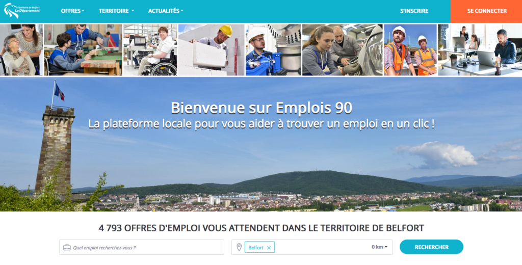 Le conseil départemental a lancé la plateforme de recherche d'emplois emplois.90fr.