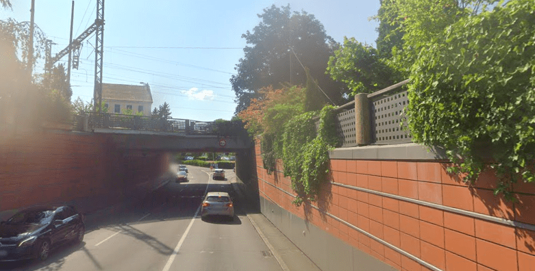 Passage sous rail de l'avenue d'Helvétie, à Montbéliard. | ©Google street view