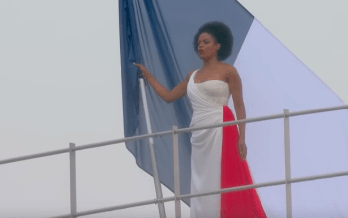 Axelle Saint-Cirelle, formée au conservatoire de Montbéliard, a chanté la Marseillaise lors de la cérémonie d'ouverture des Jeux olympiques, le 26 juillet 2024. | ©Eurosport