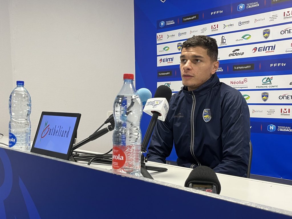 Boris Moltenis, joueur du FC Sochaux-Montbéliard, ce jeudi 6 février 2025. | ©Le Trois – Hugo Guéritaine