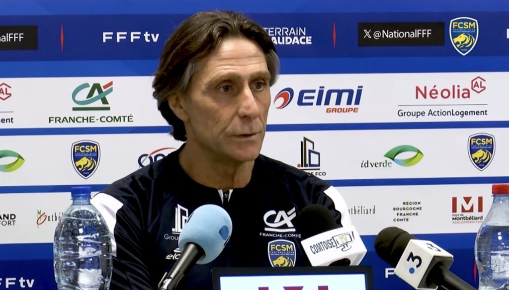 Frédéric Bompard devant la presse lors de sa présentation. | © FCSM
