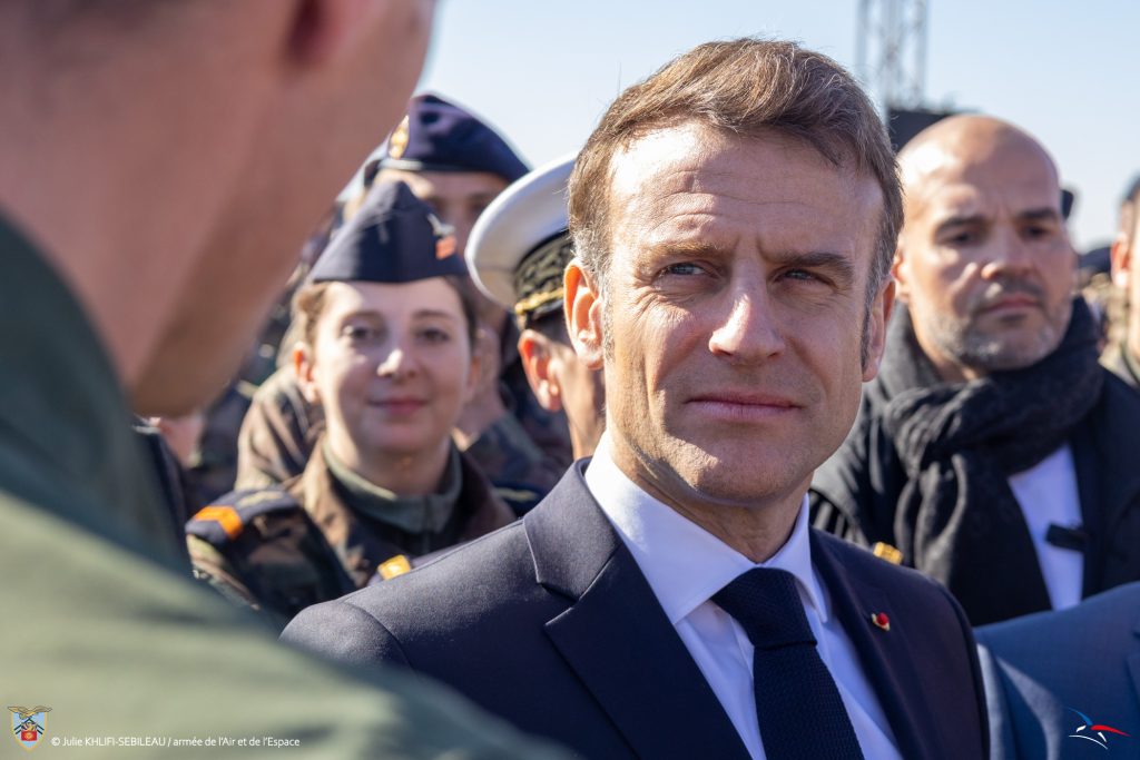 Mardi 18 mars 2025, le président de la République française, Emmanuel Macron, est en déplacement sur la base aérienne 116 Luxeuil-Saint-Sauveur.| ©Base aérienne 116