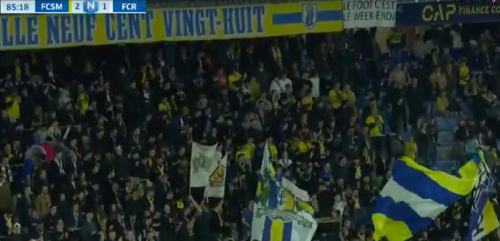Public du FC Sochaux-Montbéliard, au stade Bonal. | ©Capture d'écran – FFFTV