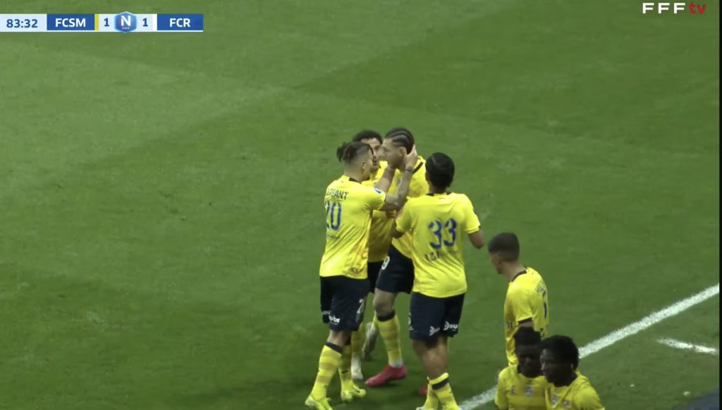 La délivrance sochalienne sur le but vainqueur de Martin Lecolier. | © FFFTV