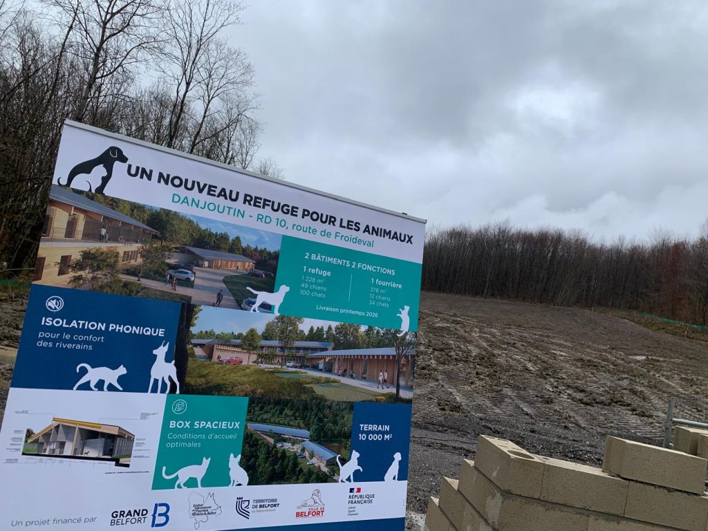 Le futur refuge et la fourrière se trouveront d'ici un an sur cette parcelle, à Danjoutin. | ©Le Trois - E.C 