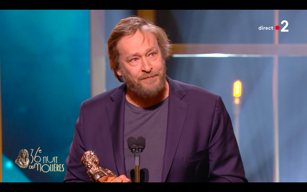 Eric Ruf, sacré aux Molières 2025. | ©Capture d'écran cérémonie des Molières 