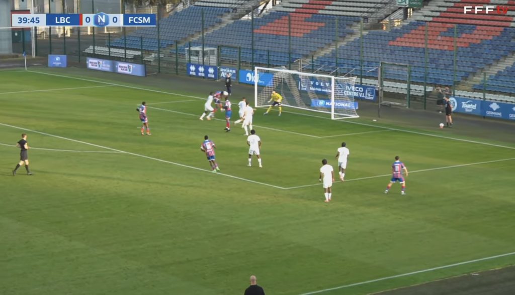 Sur un coup de tête, Diallo a marqué le seul but de la rencontre à la 40e minute. | © FFFTV - capture d'écran.