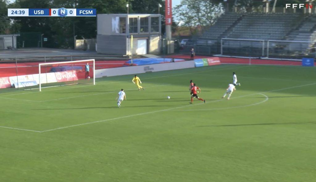 L'ouverture du score de Diego Michel sur une bonne passe d'Elson Mendes. | © capture d'écran FFFTV.