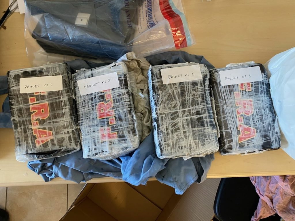 5 kilos de cocaïne ont été saisis par les douanes de Delle sur l’A 36 sur l’aire de l’Écot. | ©Douanes françaises