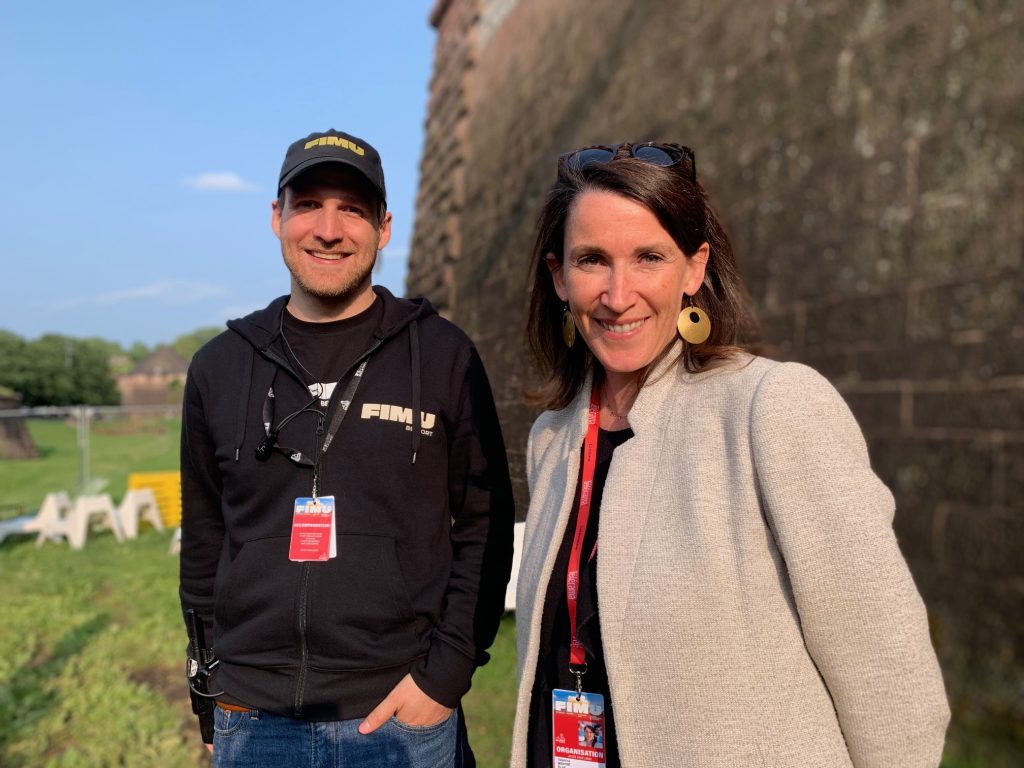 Julian Catusse, directeur du Fimu et Delphine Mentré, adjointe à la culture de la ville de Belfort.