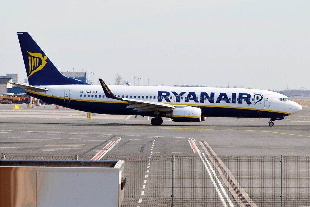 Boeing 737 de la compagnie aérienne Low cost Ryanair.
