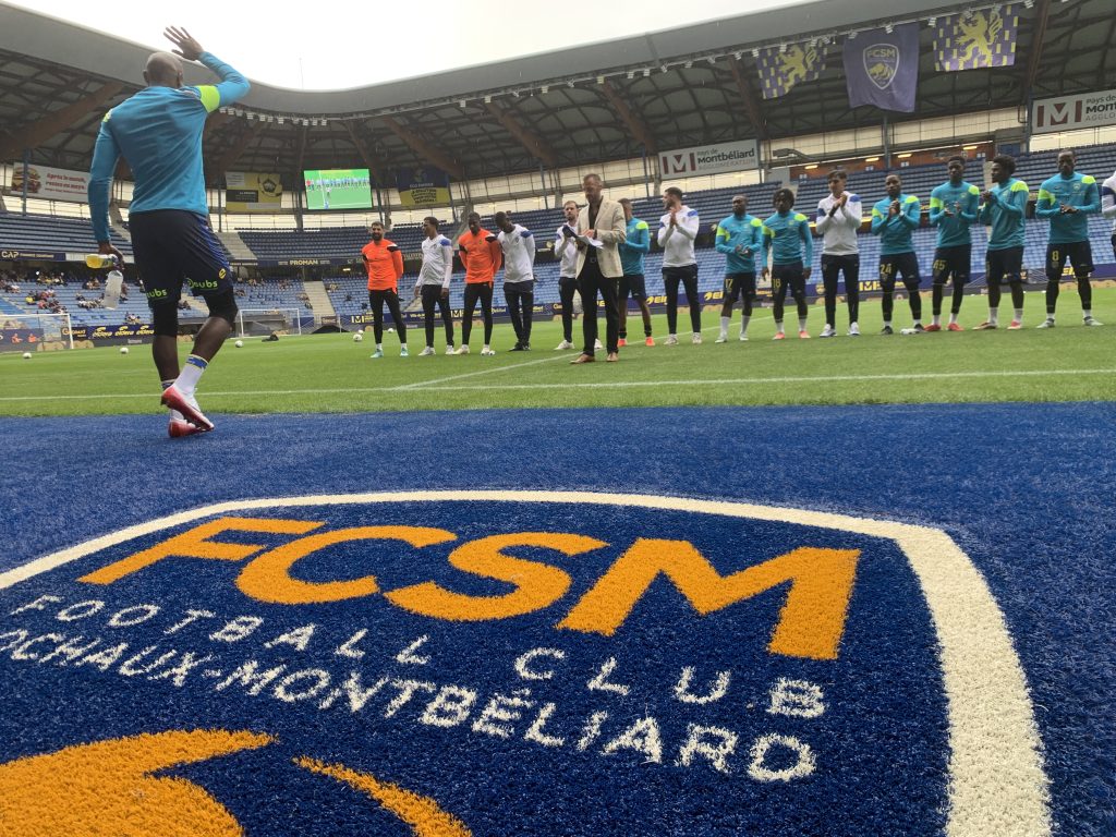 Présentation du FC Sochaux-Montbéliard version 2025-2026, le 1er août, au stade Bonal.
