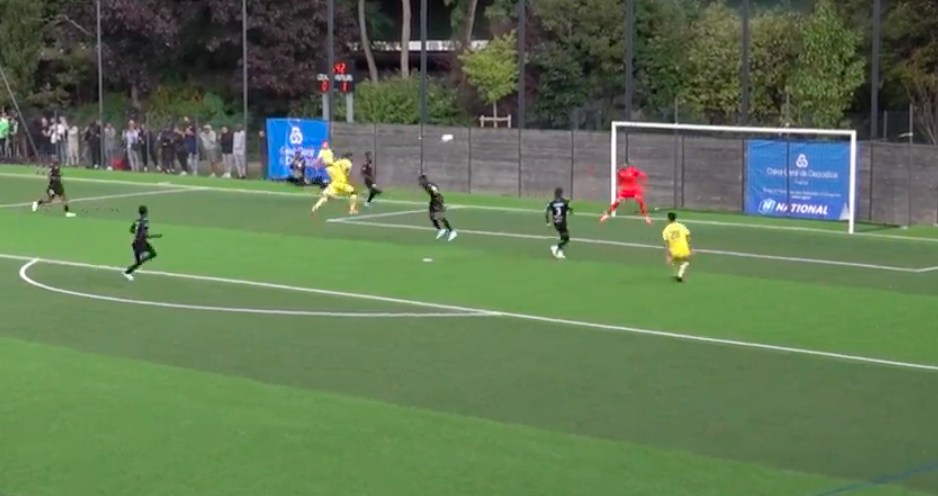 But du FC Sochaux-Montbéliard de Jonathan Mexique, en début de seconde mi-temps, contre le Paris 13 Atletico, ce vendredi 5 septembre.