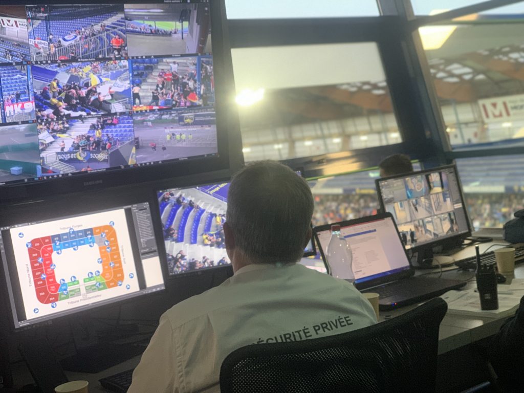 PC Sécurité du stade Bonal, à Montbéliard, pour les matchs du FC Sochaux-Montbéliard.