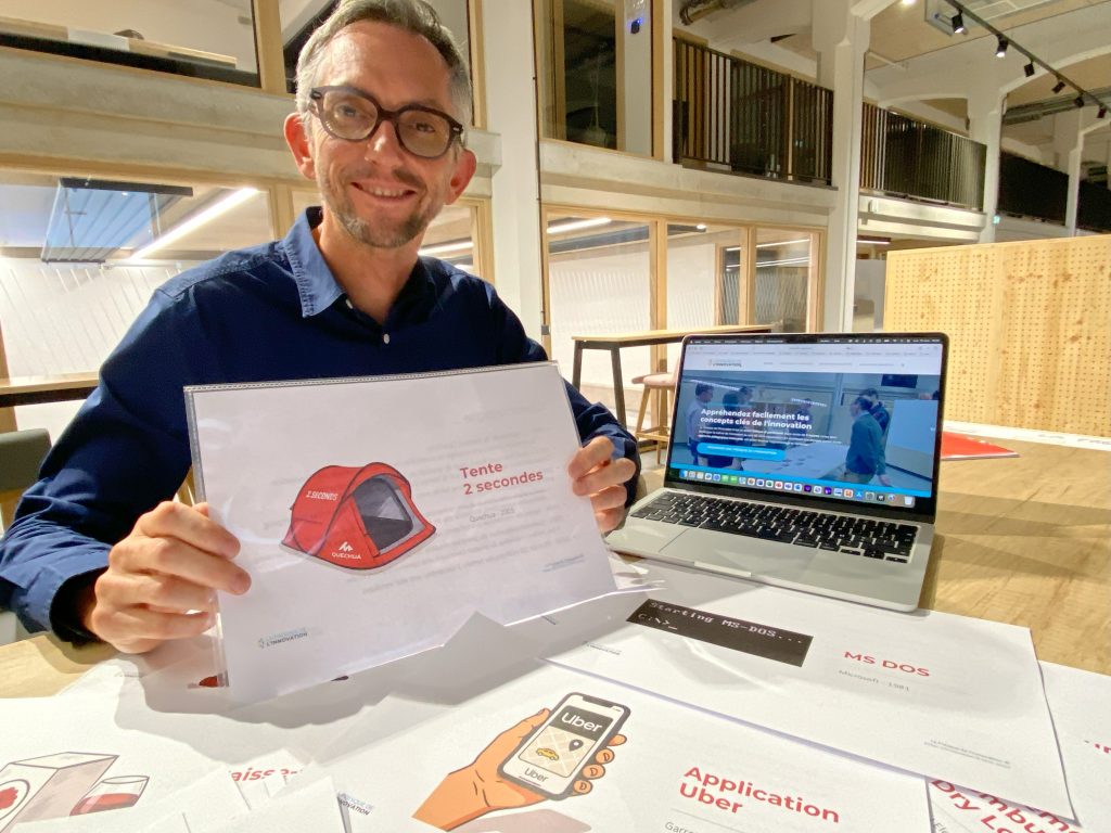Laurent Cachalou, créateur de la Fresque de l'innovation, au Crunch Lab à Belfort. | © Le Trois P.-Y.R.