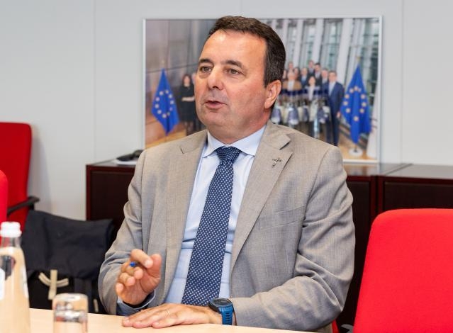 Martin Vion, en 2023, à la Commission européenne, lorsqu'il était président exécutif d'Arianegroup