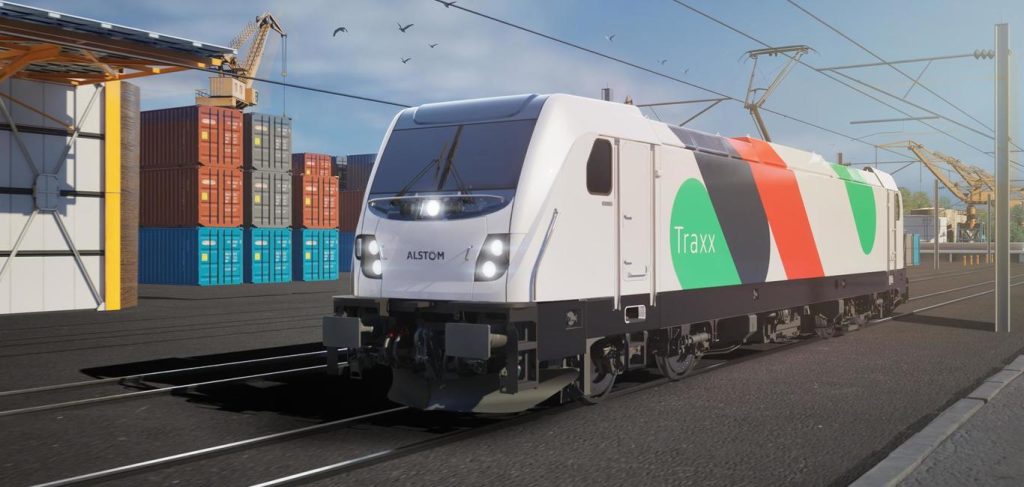 Perspective de la locomotive Traxx, développée par Alstom.
