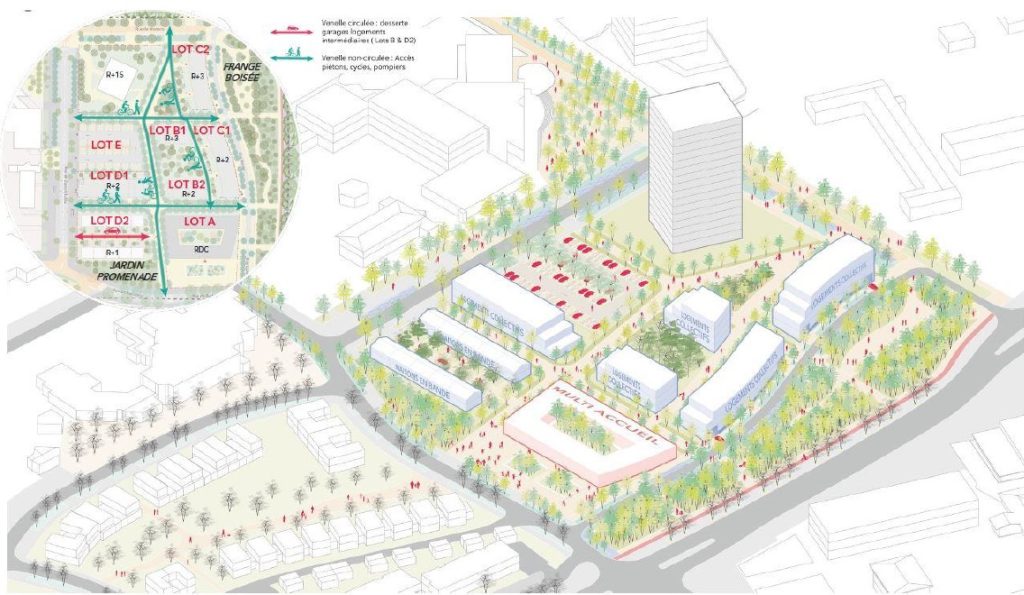 Le nouveau centre multi-accueil devrait être implanté du côté du boulevard Kennedy, rue Dorey.