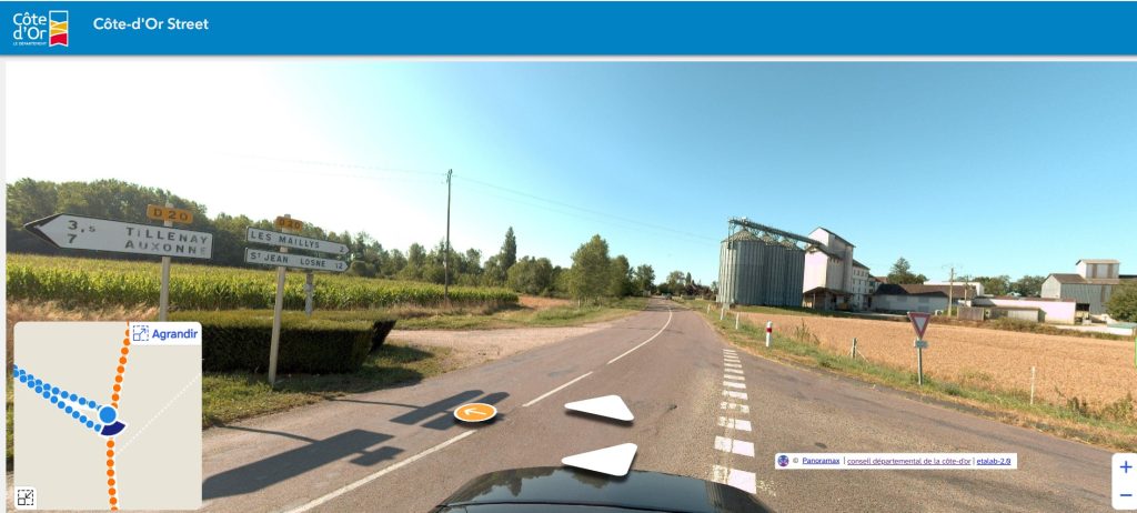 Une copie d'écran du site Cote-d'or Street.