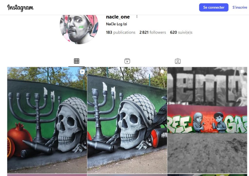 La fresque incriminée figure sur la page Instagram du graffeur bisontin Nacle.